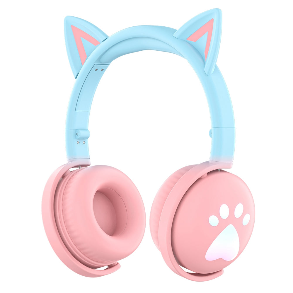 KE28 Cute Cat Ear Kids Wireless Bluetooth Stereo Music Headphone Children Head-mounted Headset with RGB LED Light KE28 Cute Cat Ear Kids Wireless Bluetooth Stereo Music Headphone Children Head-mounted Headset with RGB LED Light